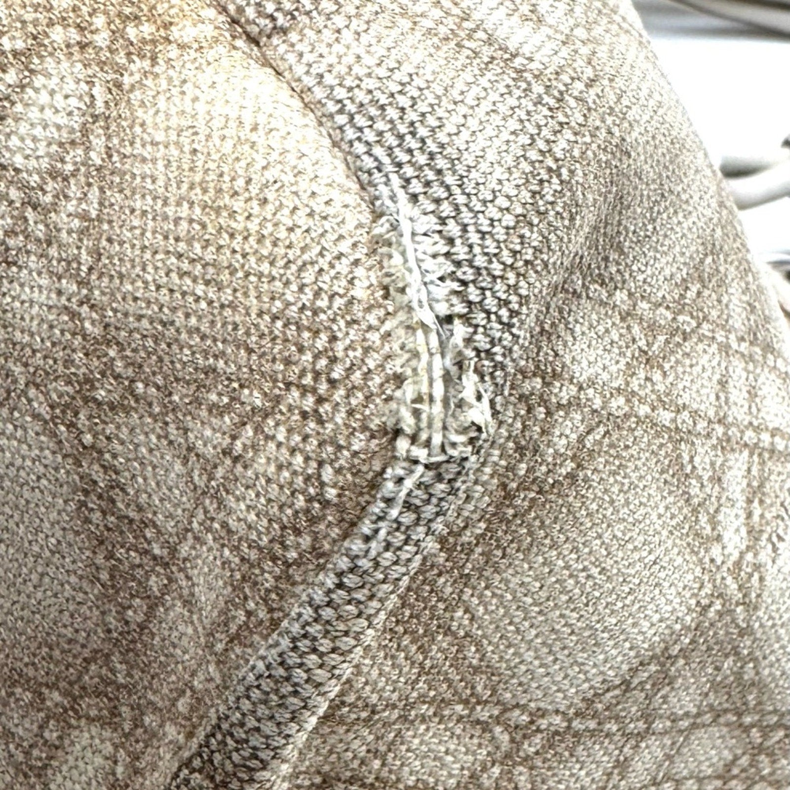 Dior canvas Canage shoulder tote with knotted leather straps/silver hardware