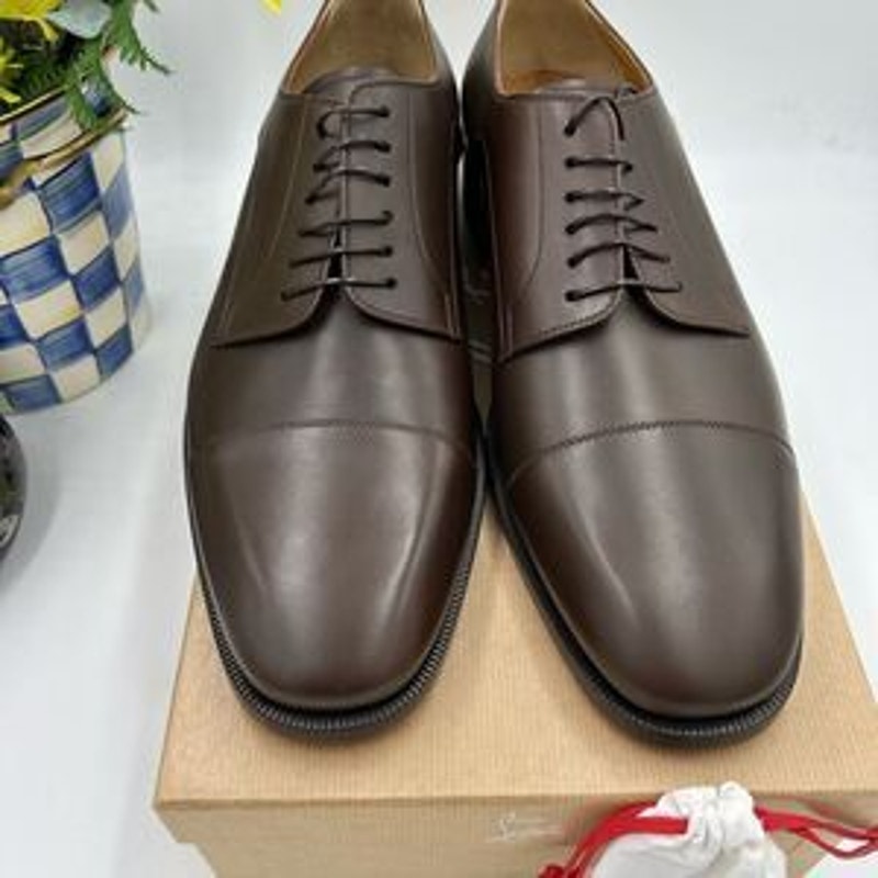 Men's Christian Louboutin cotomale Leather Oxford, size 45 made in Italy