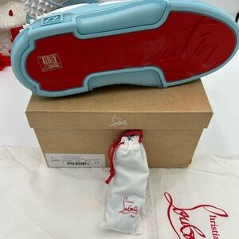 Christian Louboutin Mens Astroloubi low top leather trimmed sneakers size 43