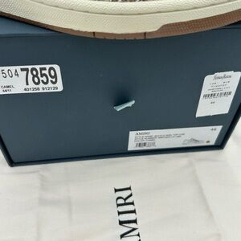 Men's AMIRI BOUCLE SKEL low top leather trimmed sneakers size 44