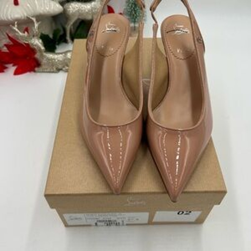 Christian louboutin women's sporty Kate 55 Patent Leather size 37.5 made Italy