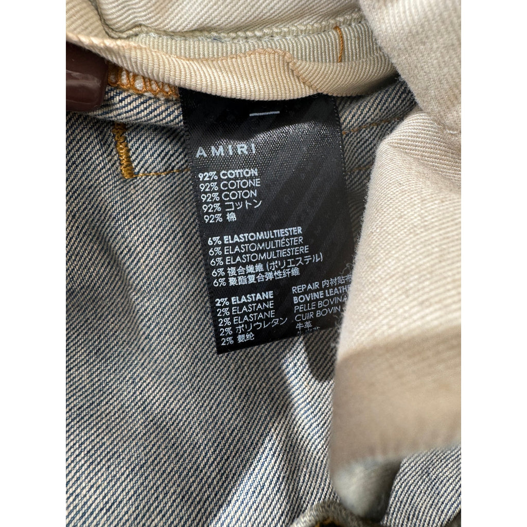 Mens AMIRI mx1 paint splatter light wash patch size 32 immaculate