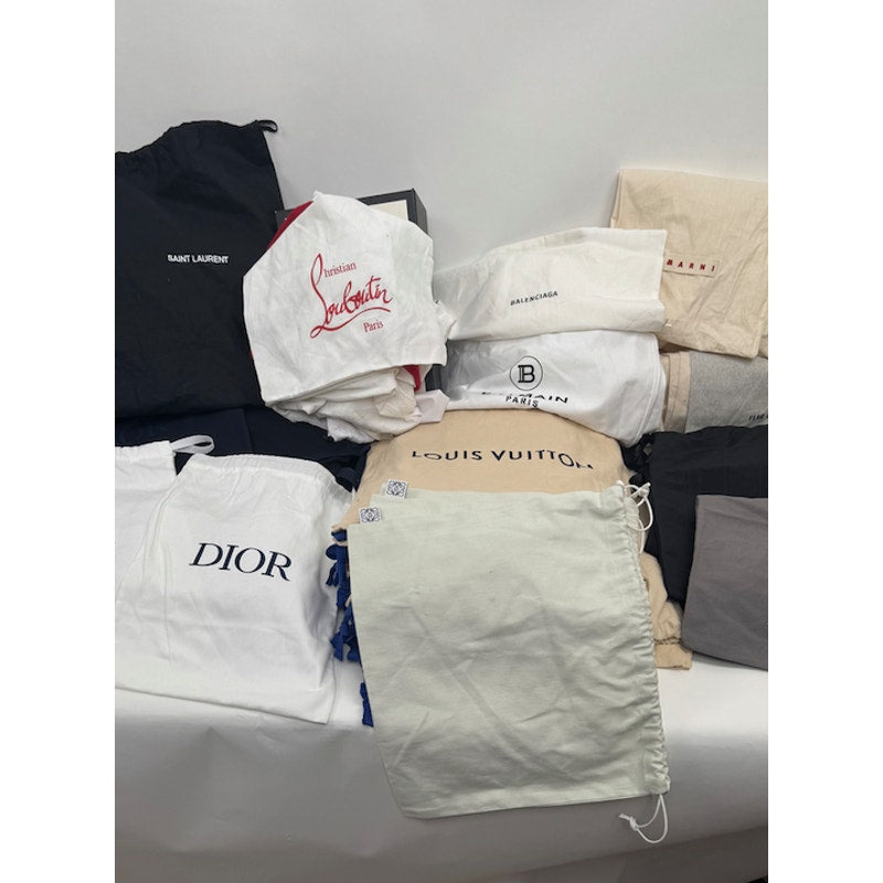 Luxury Designer Dust Bag Lot LV Dior Chanel Gucci Prada YSL Celine Hermes 196 Pc