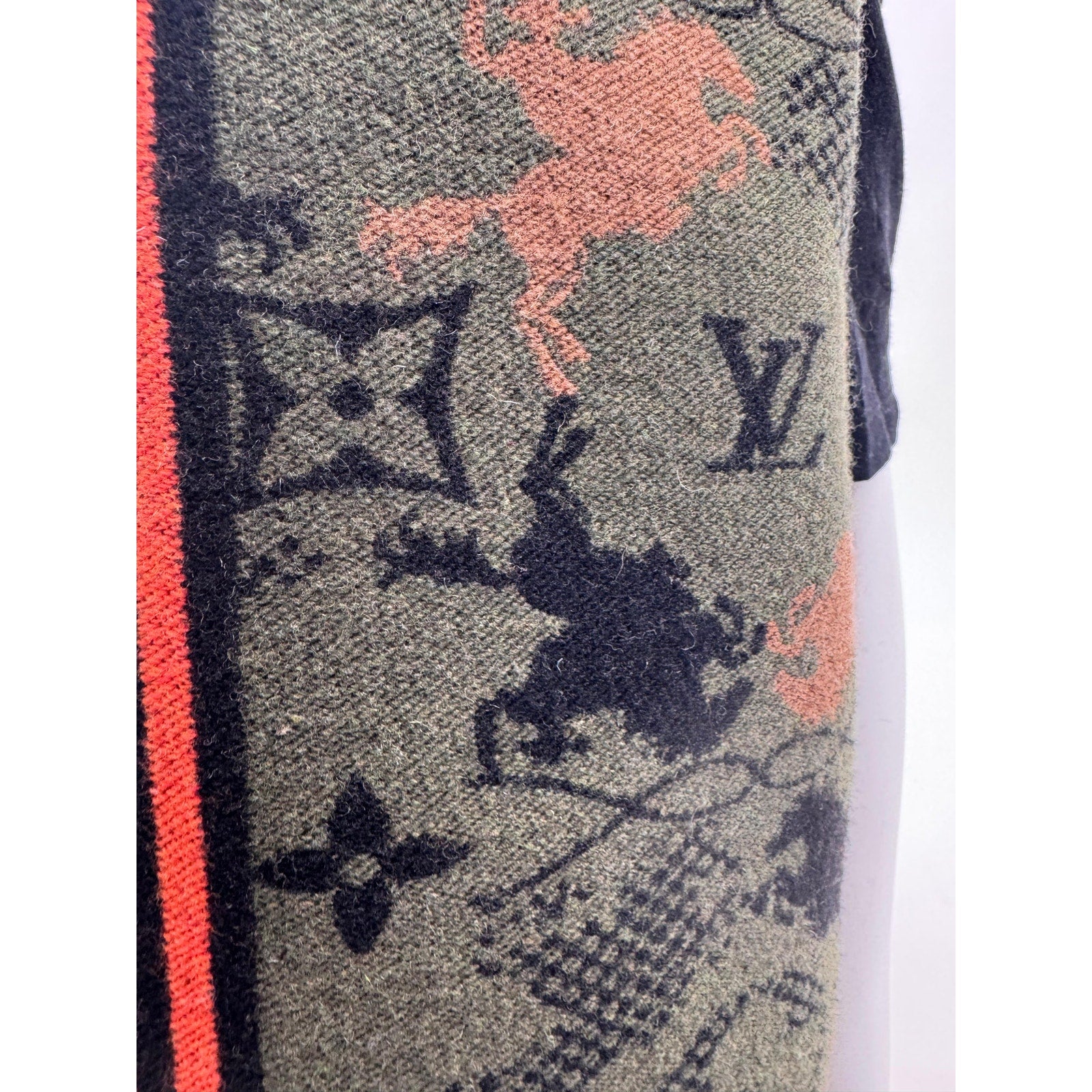 Louis Vuitton Monogram Bull Jacquard Knit Vest Turquoise Buttons XXL