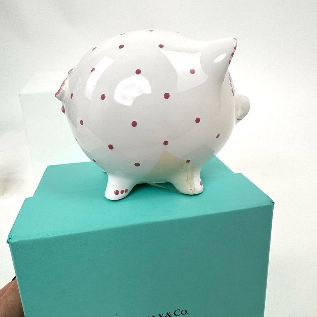Tiffany & Co.Piggy Bank, NIB, original key and lock w/hallmark painted SOLD OUT