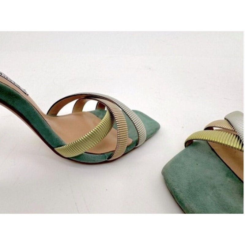 Charles David Women's Blue Electra Sandals Stiletto Suede Heels Size 8.5M