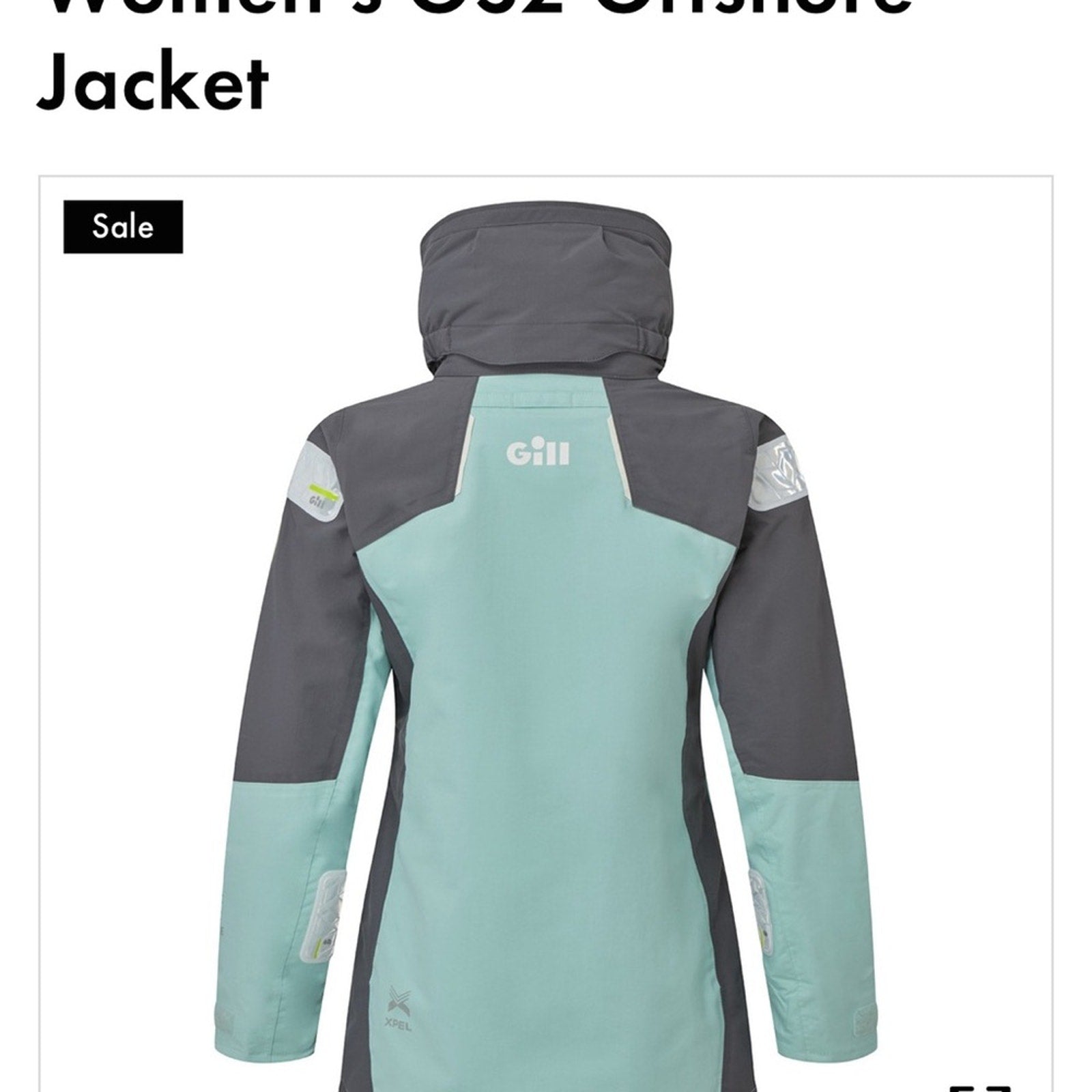 Gill Marine Women's OS2 Offshore Jacket NWOT’s Size 12 Eggshell