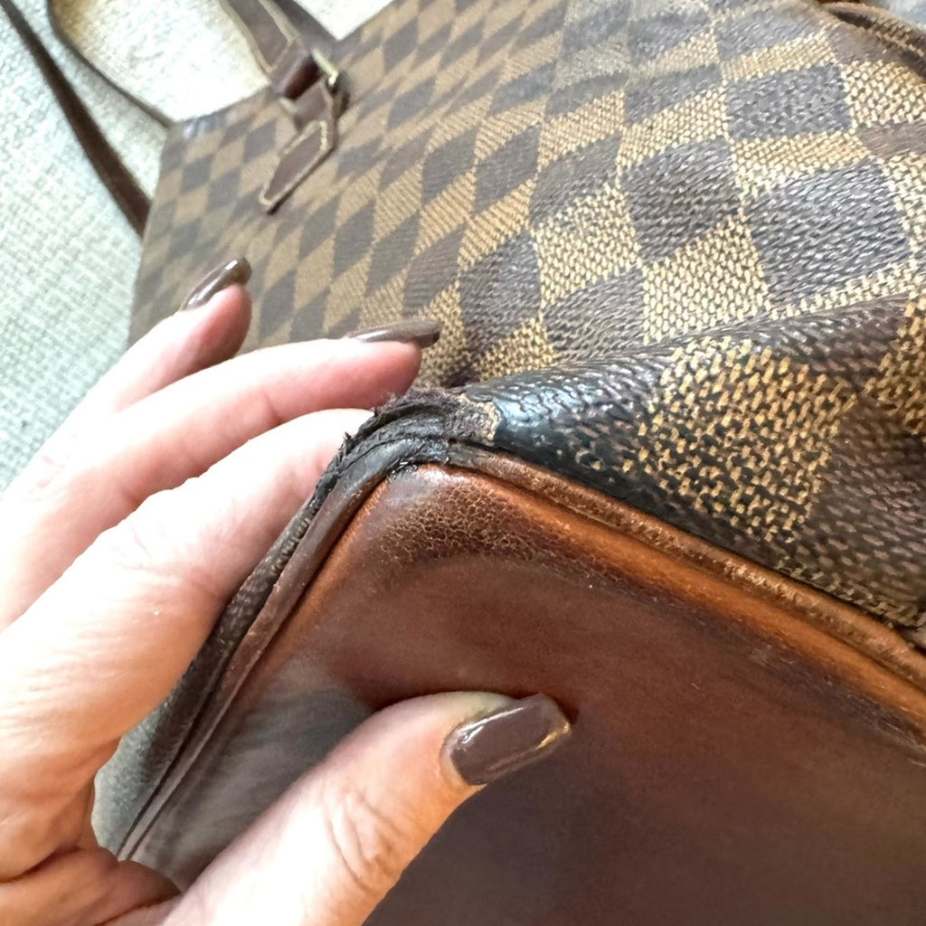 Louis Vuitton Damier Ebene tote, similar size to a Neverful..and functionality