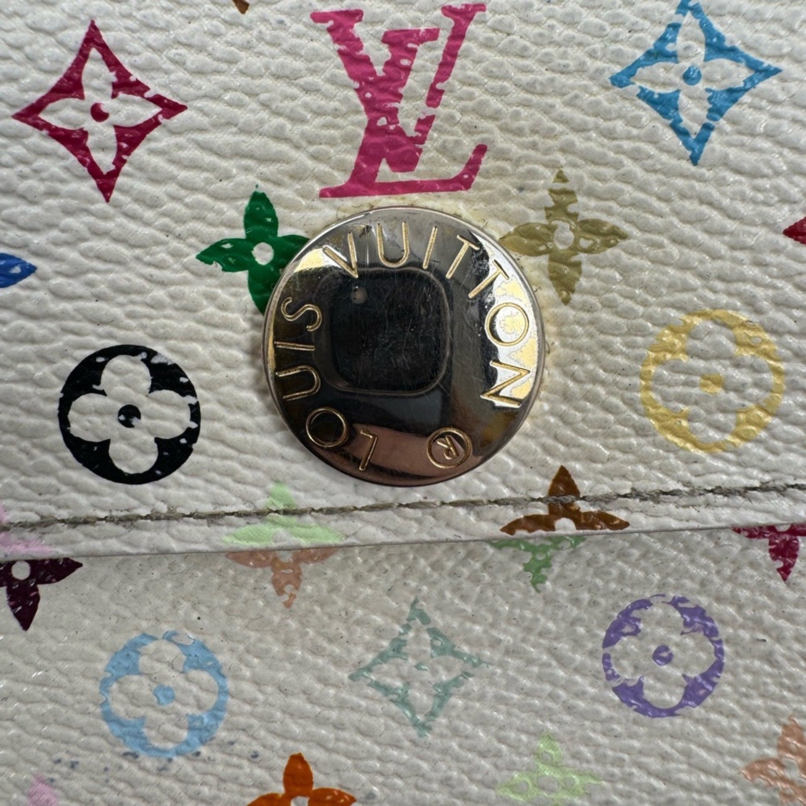 Louis Vuitton Murikami Monogram long wallet with rare blue interior-super clean