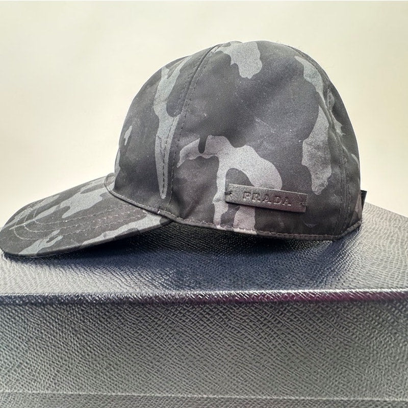 Unisex Prada Tessuto Camouflage Adjustable Baseball Cap With Box Size M