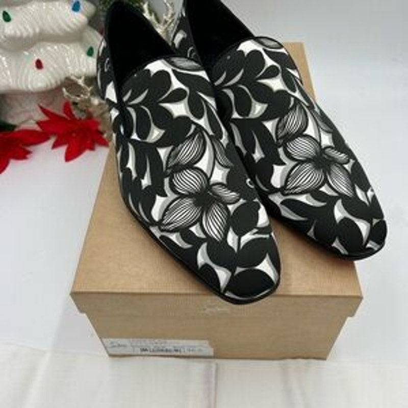 Christian Louboutin Mens dandelion flat black/white loafers size 46.5 Italy