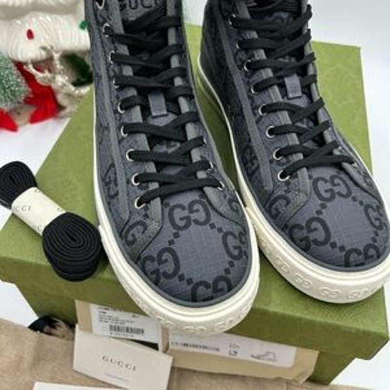 Gucci Men's 1977 tennis High-Top Sneakers size 10.5 made in Italy