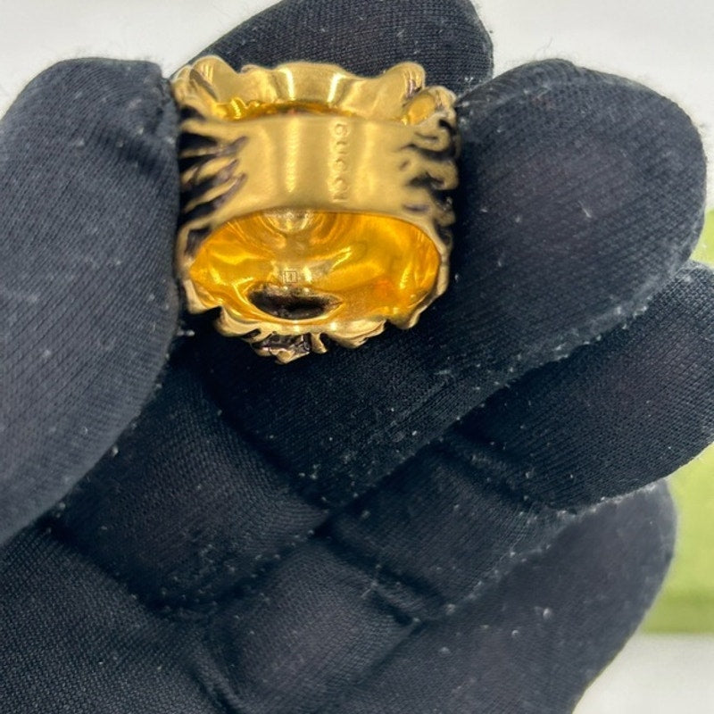 Unisex Gucci iconic Lionhead ring size 10 made in Italy