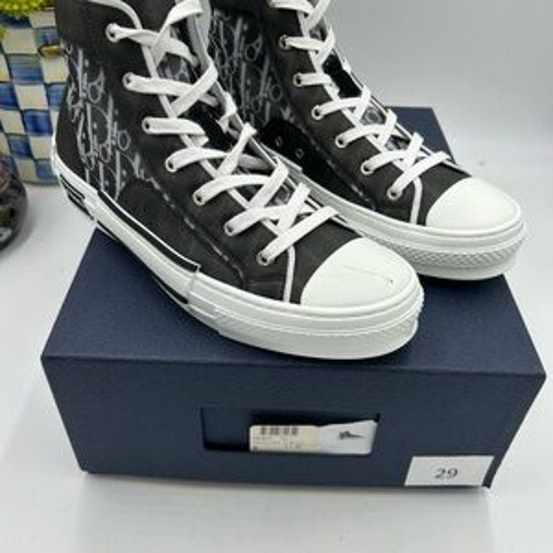 Men's Dior B – 23 oblique high top sneakers size 44 made in Italy