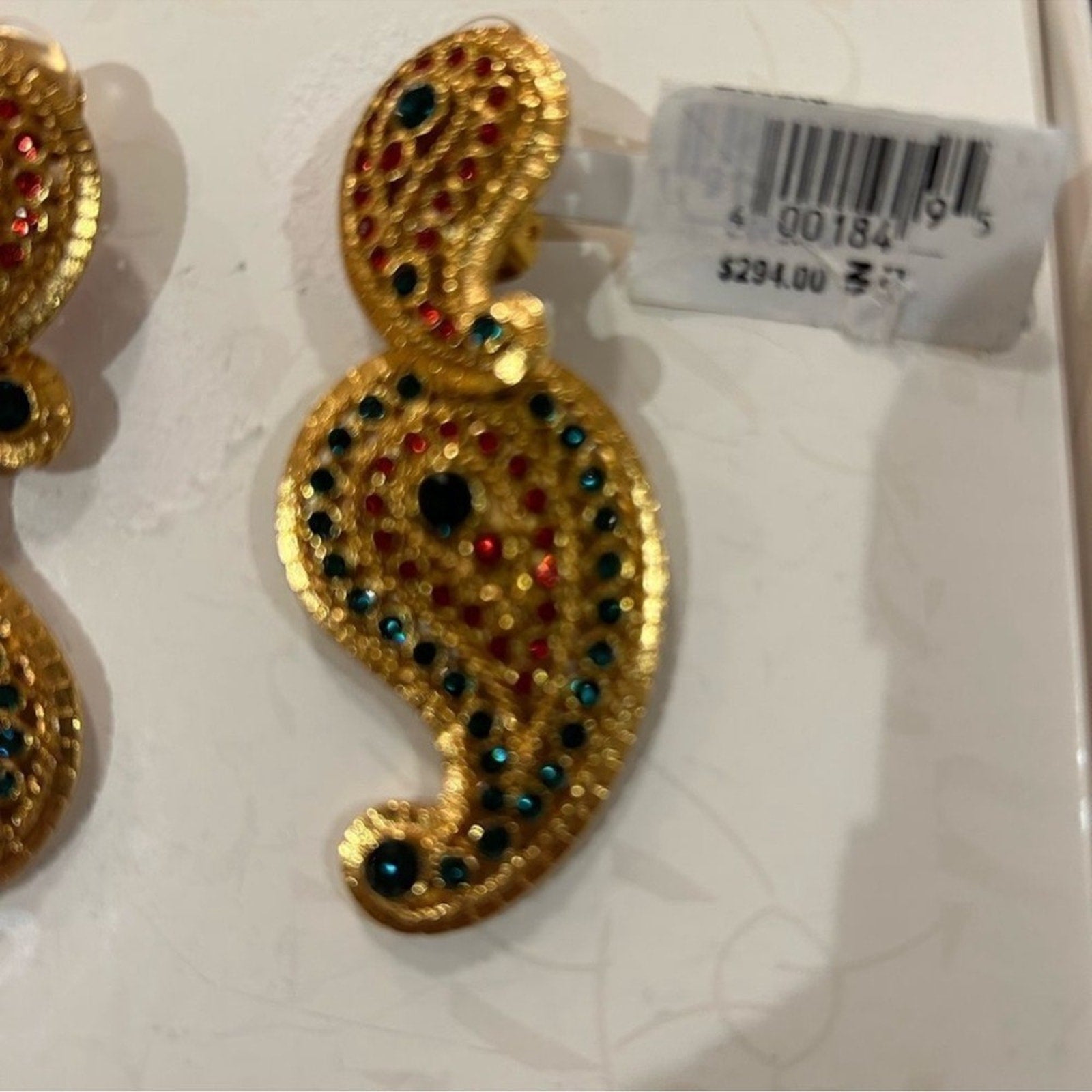 Women's Oscar de la Renta rhinestone drop earrings