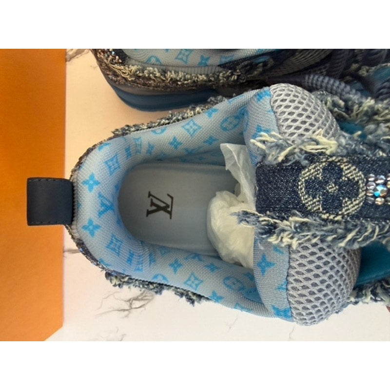 Louis Vuitton Blue Swarovski Monogram Skate Trainers – Men’s LV 8.5 / US 9.5