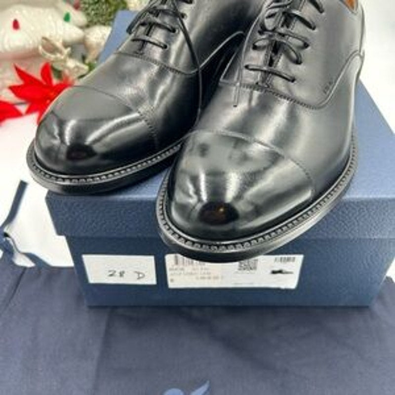 Dior Men's embassy, Black Leather Oxford Shoes size 42 made in Italy