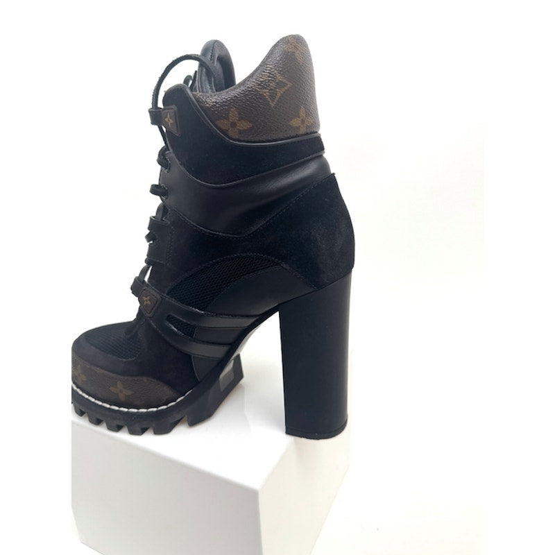 Louis Vuitton Laureate Black Platform High Heel Ankle Boots EU 40 US 9.5
