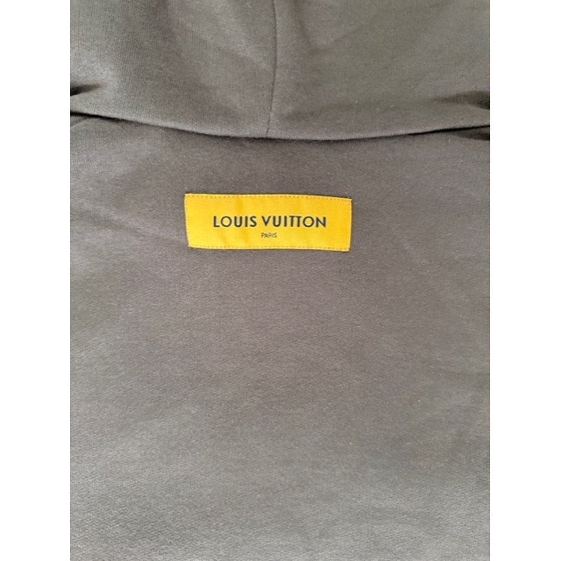 Men’s Louis Vuitton Bumble Bee Flock Patch Hoodie – Chocolate Brown Size L – NWT