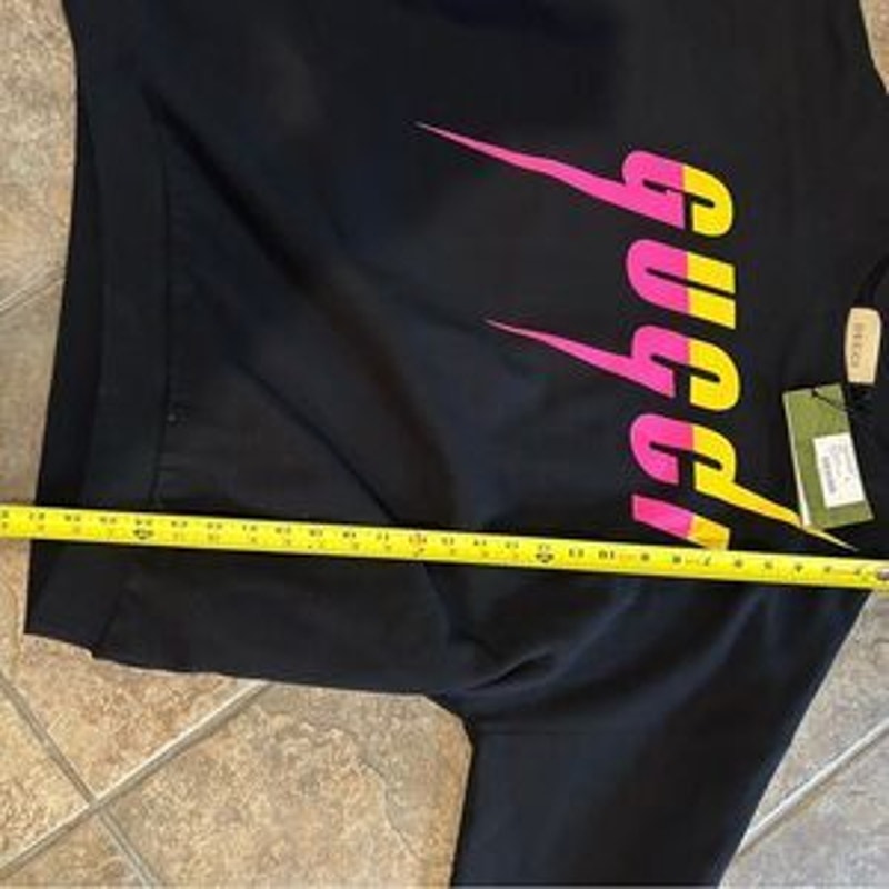 Men's Gucci blade logo print cotton sweatshirt, size XL made in Italy