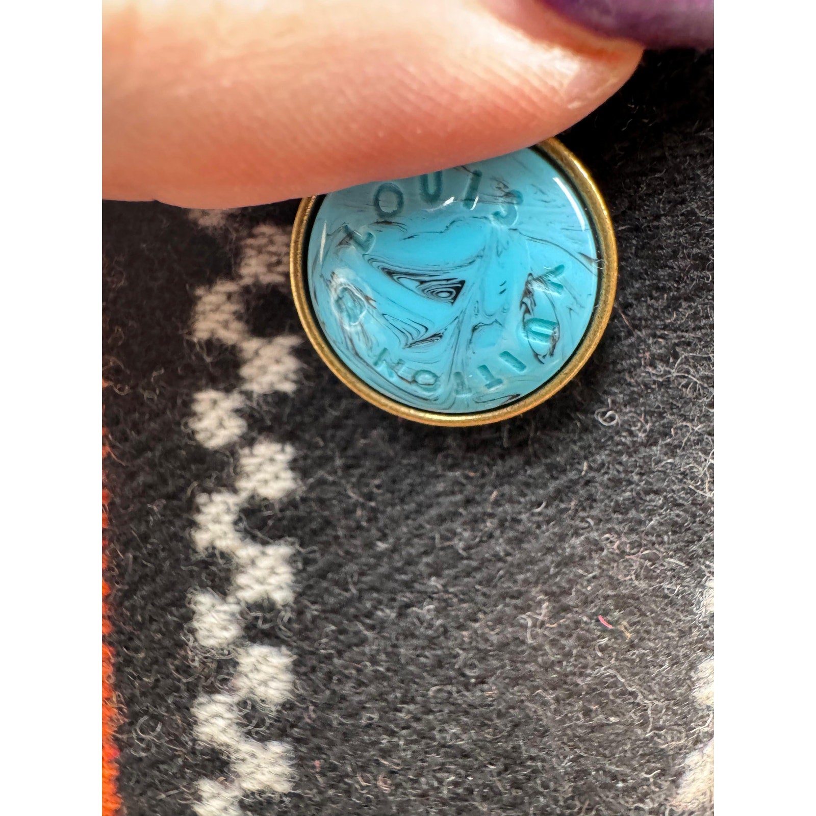 Louis Vuitton Monogram Bull Jacquard Knit Vest Turquoise Buttons XXL