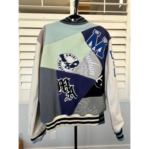 AMIRI Patchwork Leather & Wool Varsity Jacket – NWT – IT 52