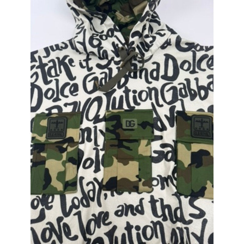 Men's Dolce & Gabbana NWOT Camouflage Print Inserts Hoodie Size L