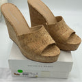 Women's Veronica Beard, tan cork wedge sandals
Size 11