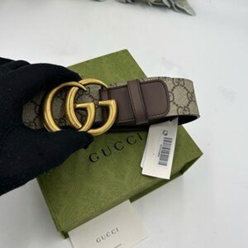 Unisex Gucci GG Marmont, Supreme leather/canvas belt size 80 cm/32 inches