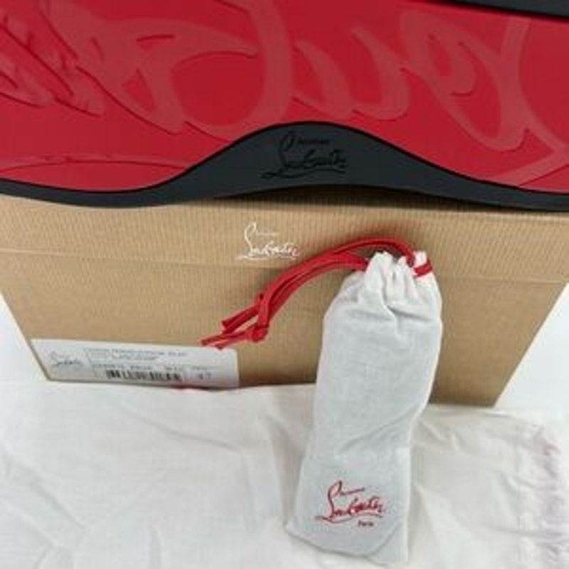 Men's Christian Louboutin, Louis Jr Spike flat sneakers size 47 made in Italy