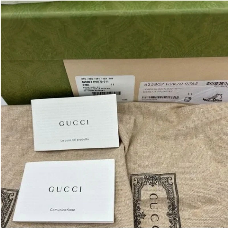 Men's Gucci tennis 1977 high top sneakers size 11 made in Italy