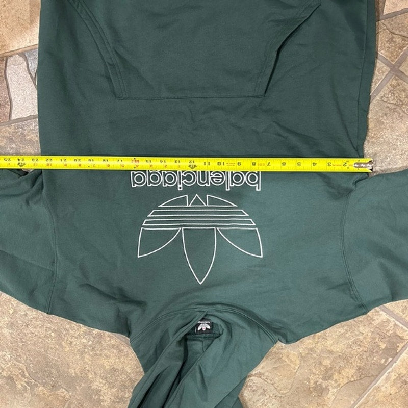 Men's Balenciaga X Adidas, large fit cotton hoodie size large