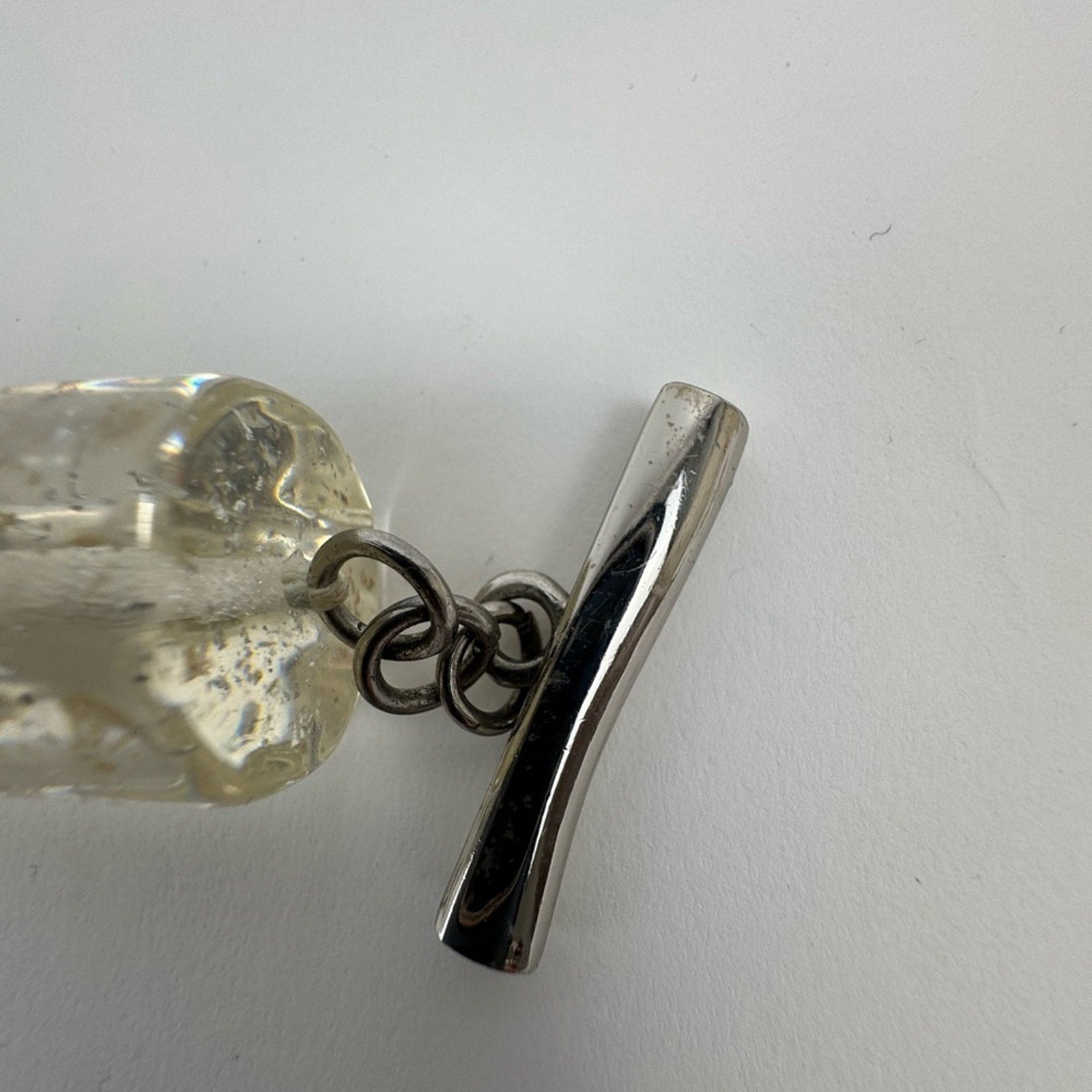 Clear Geometric Statement Necklace Modern Design