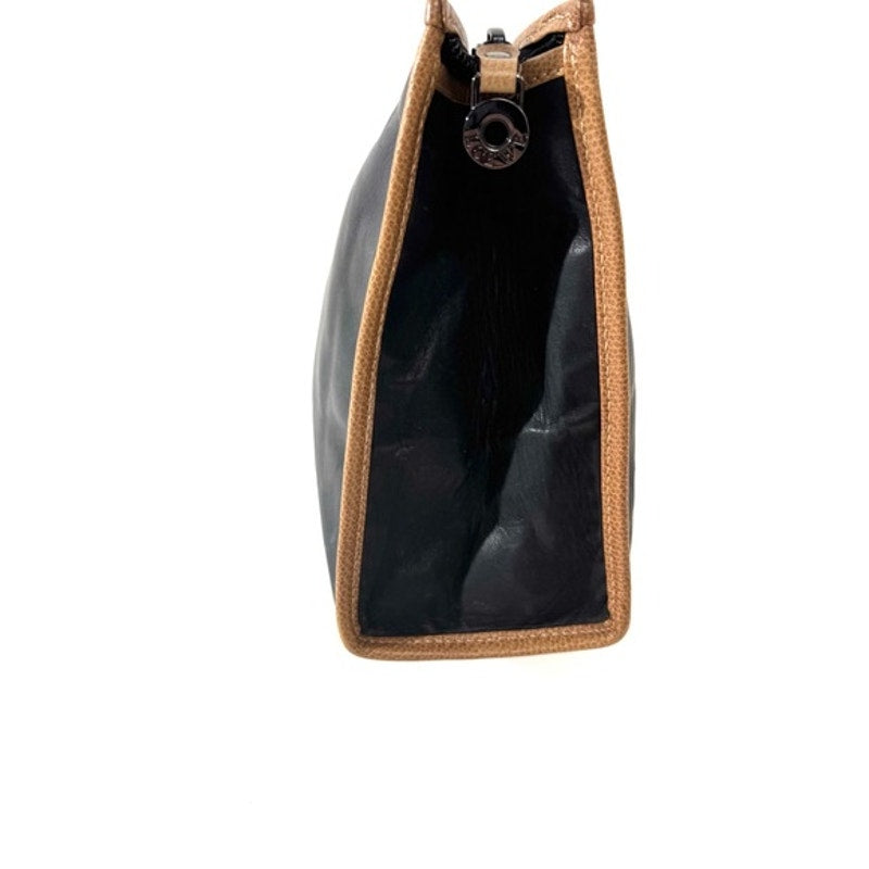 Loewe Black and Tan Leather Clutch