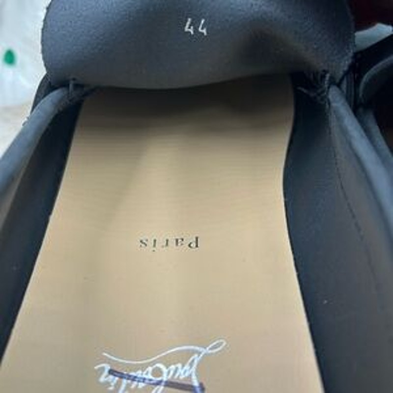 Men's Christian Louboutin chambeliboat boat show in newbuck Leather size 44