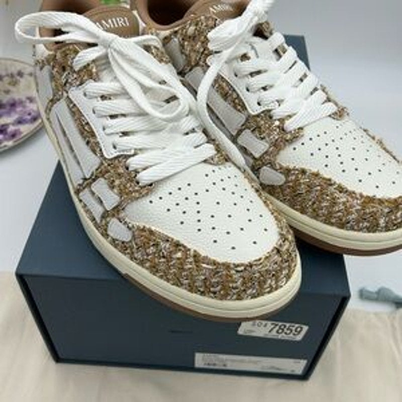 Men's Amiri BOUCLE SKEL low top sneakers size 46