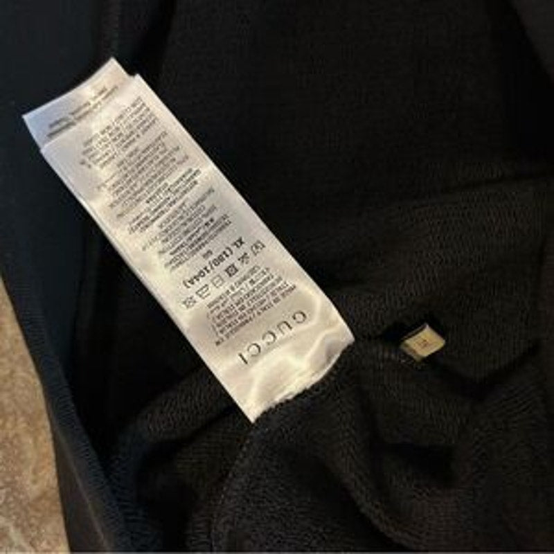 Men's Gucci blade logo print cotton sweatshirt, size XL made in Italy