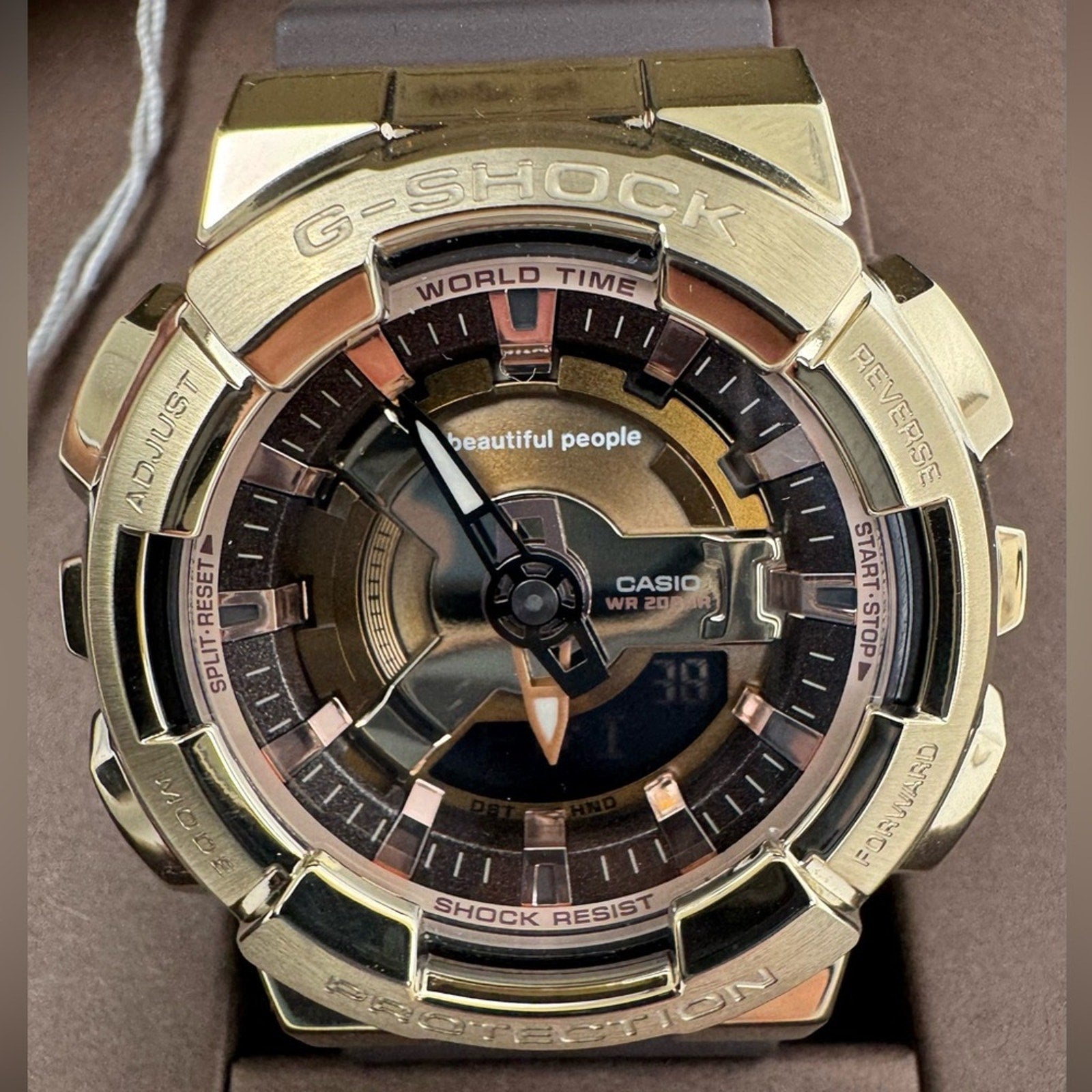 Casio G-Shock x Beautiful People GM-S110BP-5AJR Brown Analog-Digital Watch NIB