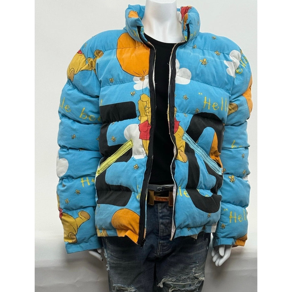 Unisex Adults Die.Go Studios Blue "Winnie The Pooh" Puffer Jacket One Size