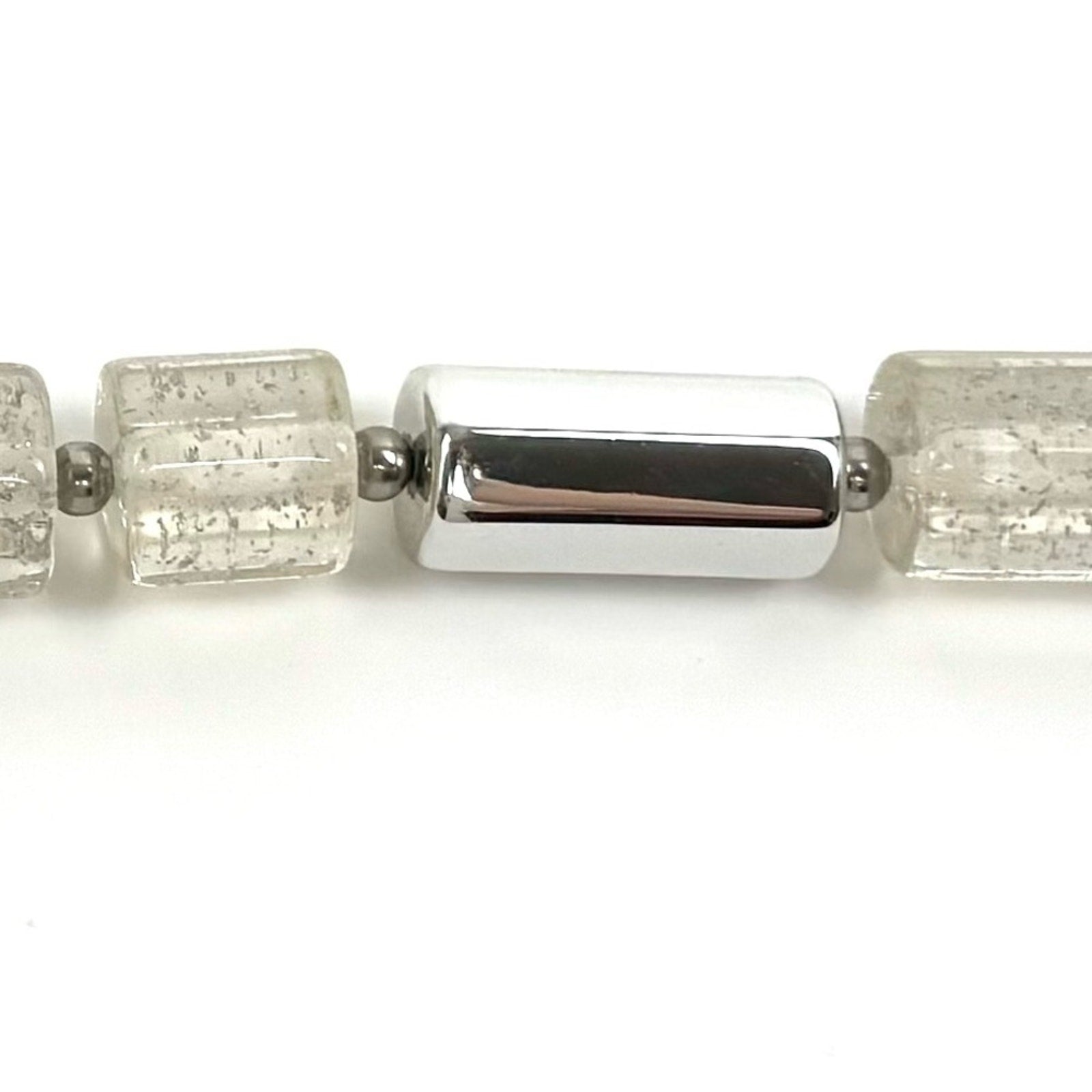 Clear Geometric Statement Necklace Modern Design