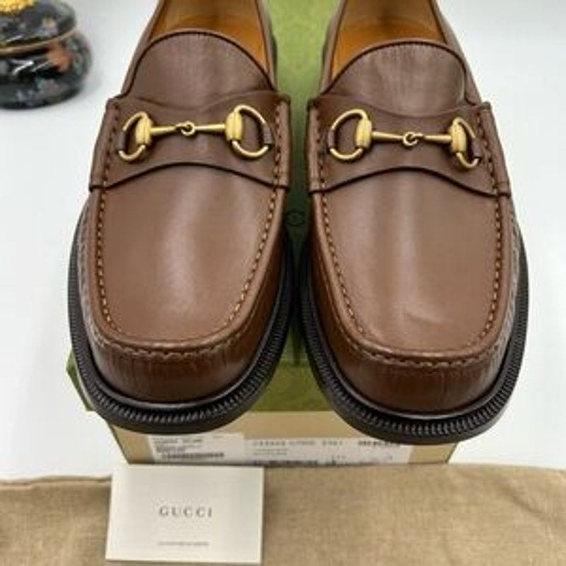 Men's Gucci Horsebit 1953 leather loafers size 11.5 fits 12.5 US made in Italy