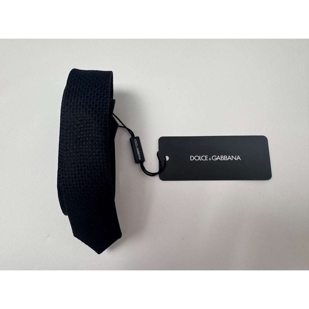 Dolce & Gabbana NWT Men’s Black Silk Tie – 56” Length