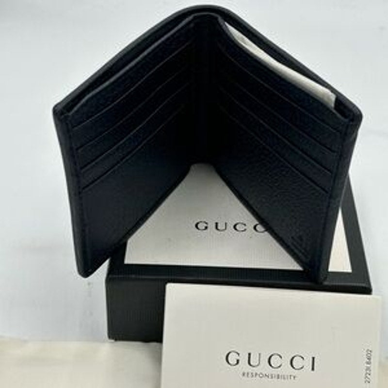 Gucci multicolor canvas/leather bifold wallet, made in Italy