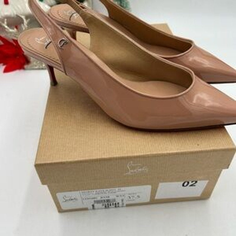 Christian louboutin women's sporty Kate 55 Patent Leather size 37.5 made Italy