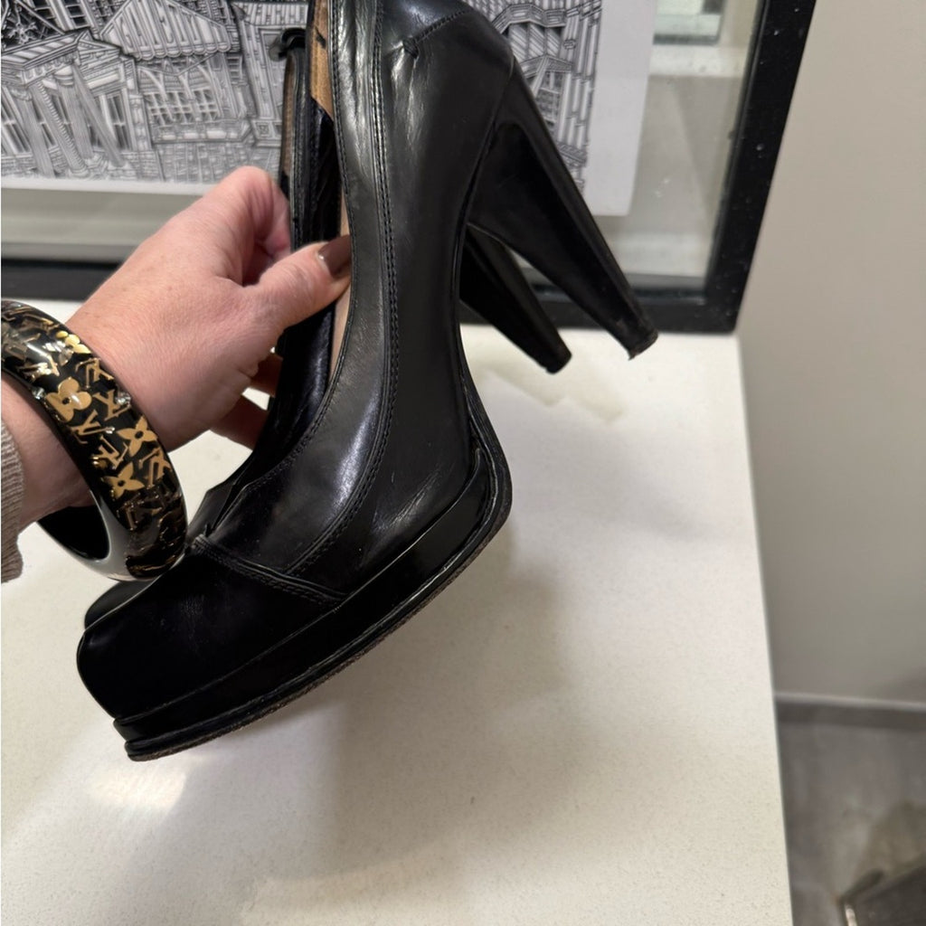 CNC Costume National Women's Black Leather Shoes Size 40, women’s 9.5