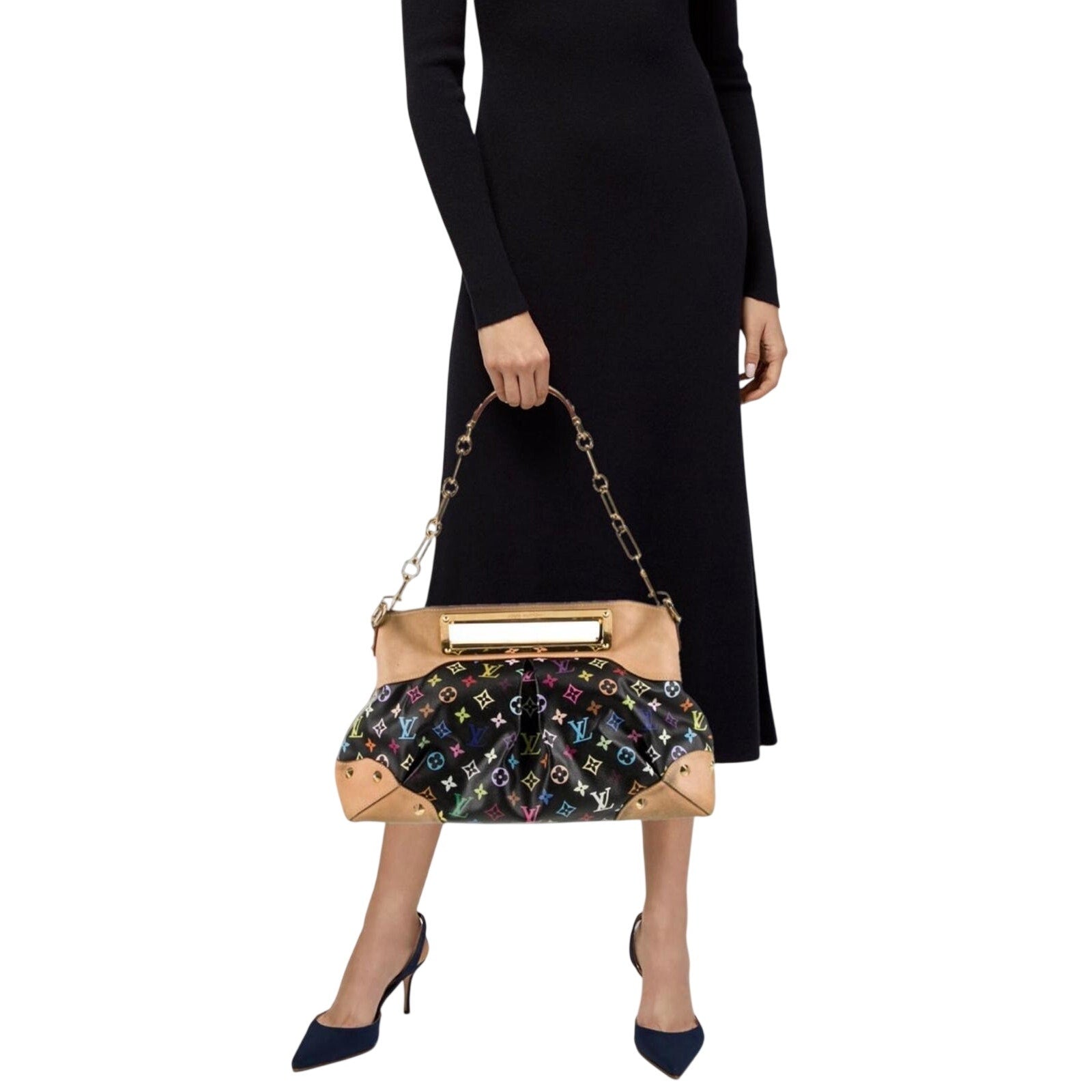 Louis Vuitton Coated Canvas x Takashi Murakami Judy MM Vintage Bag