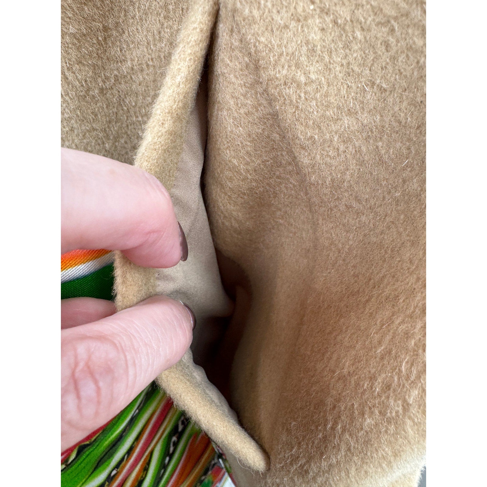The Eight Senses NWT Camel Wool Blend Hooded Wrap Cape One Size