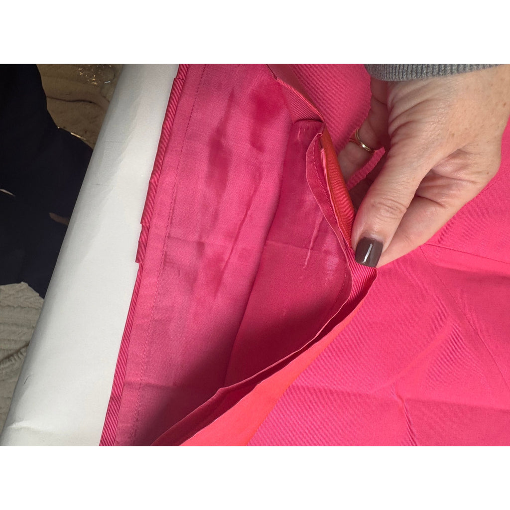 Martin Grant Paris NWT Structured A-Line Skirt – Hot Pink Silk Blend – Size S