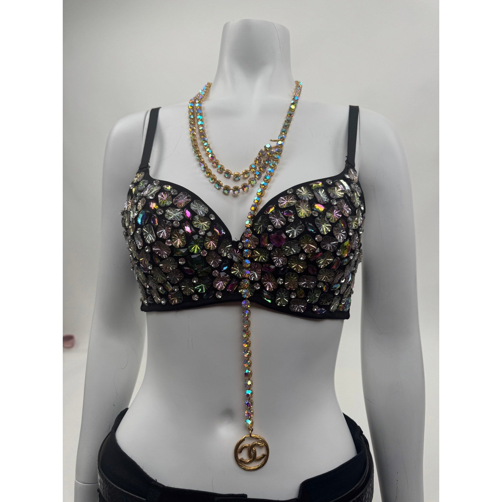 Chanel Barbie Dreams Collection Multi-Purpose Chain w/ Custom Gem Bra Size L