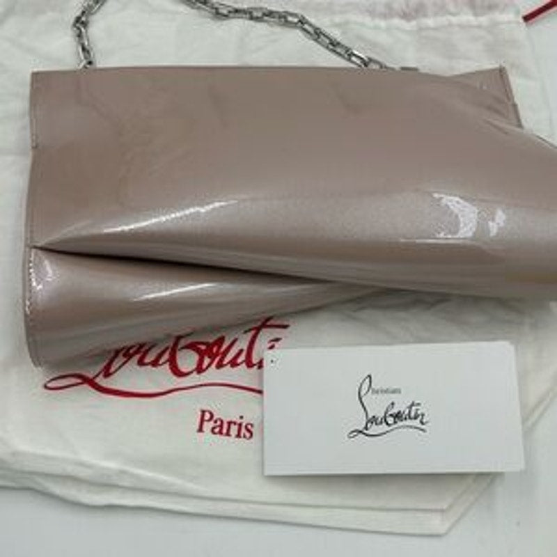 Women's Christian Louboutin LOUBITWIST patent Leather clutch/shoulder bag
